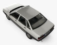 Renault 21 带内饰 1994 3D模型 顶视图