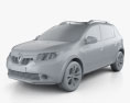 Renault Sandero Stepway 2017 3D模型 clay render
