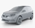 Renault Sandero RS 2018 3D модель clay render