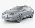 Renault Megane Estate 2014 3D 모델  clay render