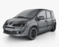 Renault Grand Modus 2012 3D 모델  wire render