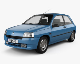 Renault Clio 3도어 해치백 1994 3D 모델 