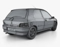Renault Clio 3 portas hatchback 1994 Modelo 3d