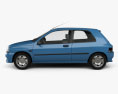 Renault Clio 3门 掀背车 1994 3D模型 侧视图