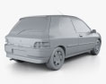 Renault Clio 3门 掀背车 1994 3D模型