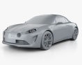 Renault Alpine Vision 2017 3Dモデル clay render