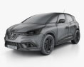 Renault Scenic 2019 3d model wire render