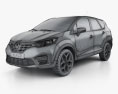 Renault Captur 2020 3d model wire render