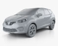 Renault Captur 2020 3d model clay render