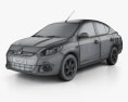 Renault Scala 2015 3d model wire render