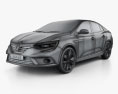 Renault Megane 轿车 2020 3D模型 wire render