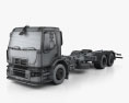 Renault D Wide Chassis Truck 3-axle with HQ interior 2016 3d model wire render
