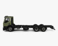 Renault D Wide Chassis Truck 3-axle with HQ interior 2016 3d model side view