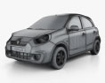 Renault Pulse 2017 3D 모델  wire render