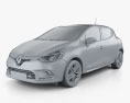Renault Clio Business 5ドア ハッチバック 2019 3Dモデル clay render