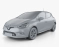Renault Clio Edition One 5ドア ハッチバック 2019 3Dモデル clay render