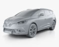 Renault Grand Scenic Dynamique S Nav 2020 3Dモデル clay render