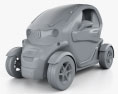 Renault Twizy ZE Cargo 2016 3D-Modell clay render