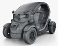 Renault Twizy ZE Expression 2016 3D模型 wire render
