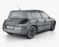 Renault Megane пятидверный Хэтчбек 2010 3D модель