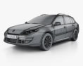 Renault Laguna grandtour 2014 3D模型 wire render
