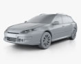 Renault Laguna grandtour 2014 3D模型 clay render