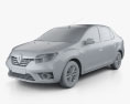 Renault Symbol 2015 3D-Modell clay render
