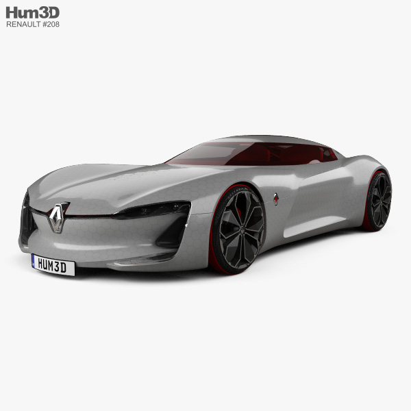 Renault Trezor з детальним інтер'єром 2019 3D модель