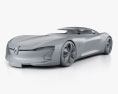 Renault Trezor mit Innenraum 2019 3D-Modell clay render