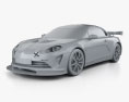 Renault Alpine A110 GT4 2021 3D модель clay render