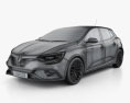Renault Megane RS Trophy 300 해치백 2021 3D 모델  wire render