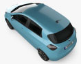 Renault Zoe 2023 3D模型 顶视图