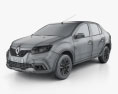 Renault Logan Stepway City CIS-spec 2020 3D模型 wire render