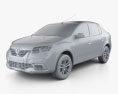 Renault Logan Stepway City CIS-spec 2020 3D-Modell clay render