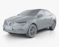 Renault Arkana 2022 3d model clay render