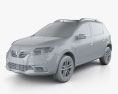 Renault Sandero Stepway City CIS-spec 2022 3Dモデル clay render