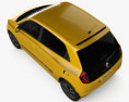Renault Twingo 2022 Modello 3D vista dall'alto