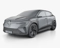 Renault Megane eVision 2023 3D模型 wire render