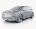 Renault Megane eVision 2023 3d model clay render