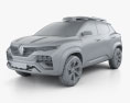 Renault Kiger 2021 3d model clay render