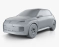 Renault 5 2024 Modello 3D clay render