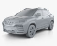 Renault Kiger 2023 3d model clay render