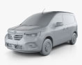 Renault Kangoo Van 2022 3d model clay render
