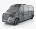 Renault Master パネルバン L3H2 2023 3Dモデル wire render