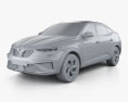 Renault Arkana RS-Line 2023 3d model clay render