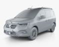 Renault Kangoo 2023 3d model clay render