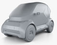 Renault EZ-1 2022 3d model clay render