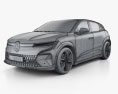 Renault Megane E-Tech 2023 3D-Modell wire render
