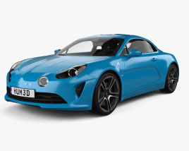 Renault Alpine A110 Premiere Edition with HQ interior 2017 3D model