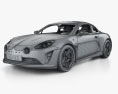 Renault Alpine A110 Premiere Edition with HQ interior 2020 3d model wire render
